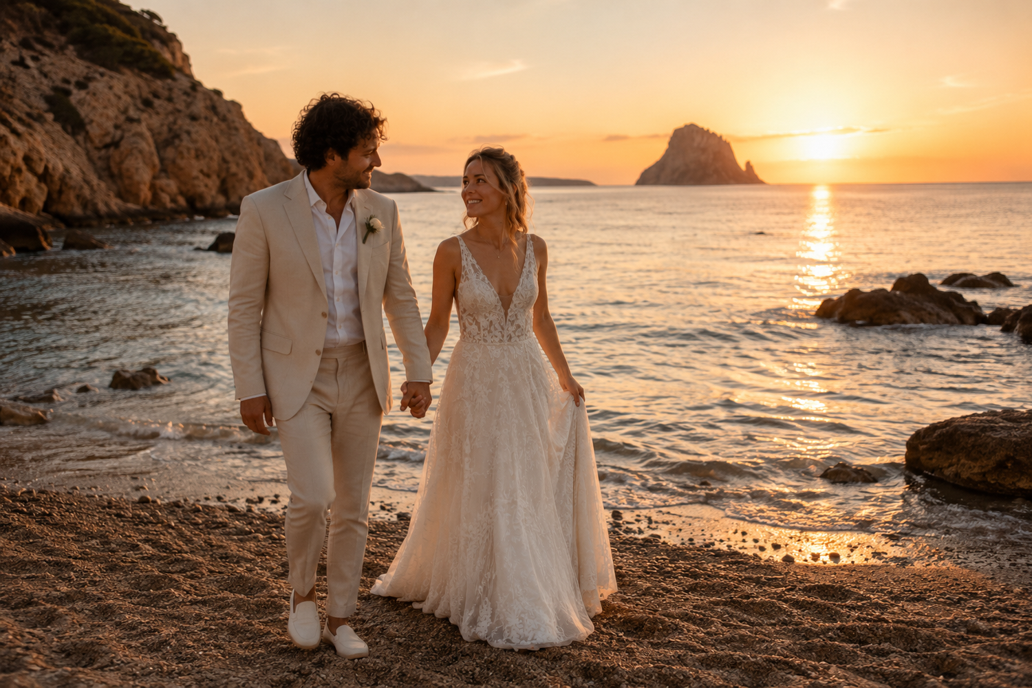 Ibiza photo shoot gallery - after wedding shoot by the sea