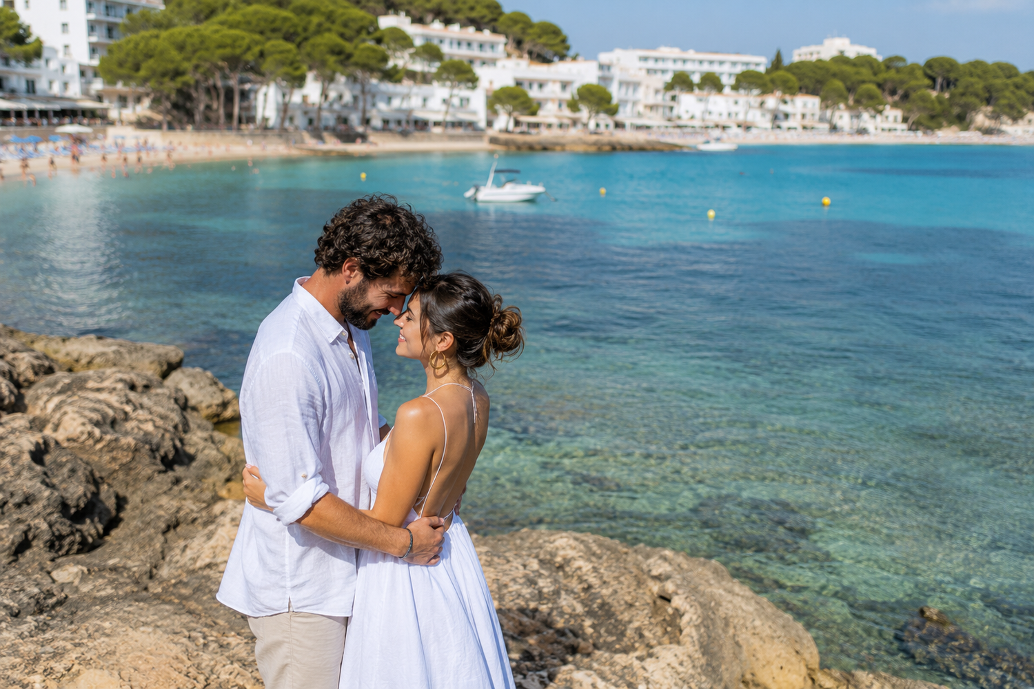 Fotoshooting Es Canar Ibiza - Urlaubsbild 08 an der Bucht und am Naturstrand
