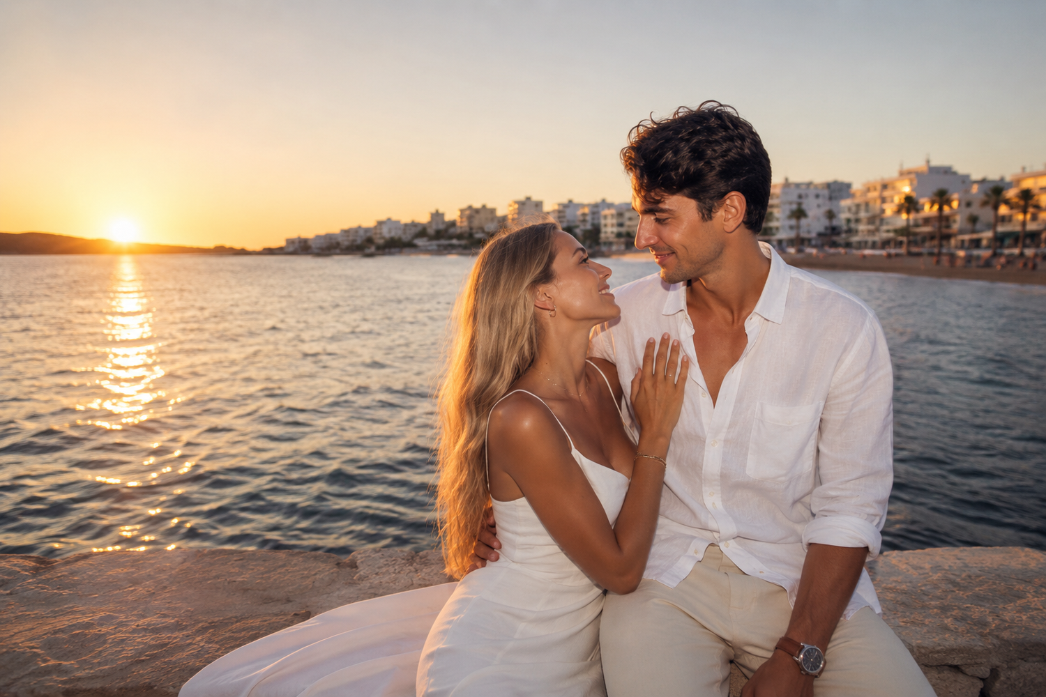 Photo shoot San Antonio Ibiza - sunset by the sea