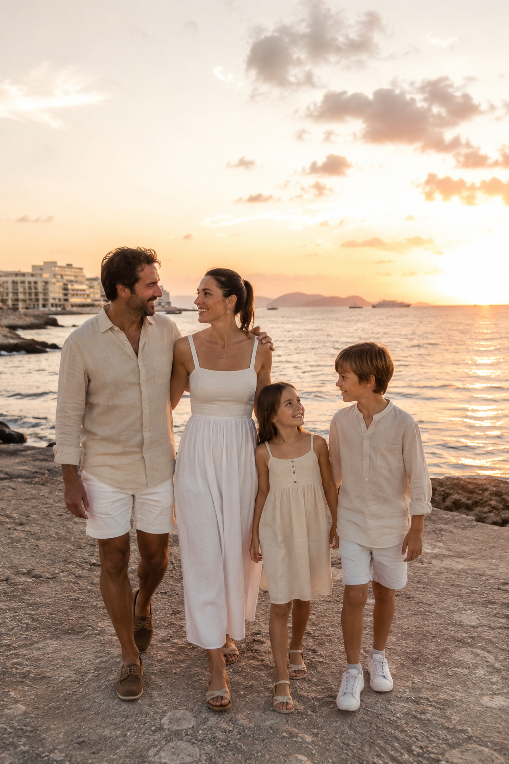 Fotoshooting San Antonio Ibiza - Urlaubsbild 08 an der Bucht und im Abendlicht