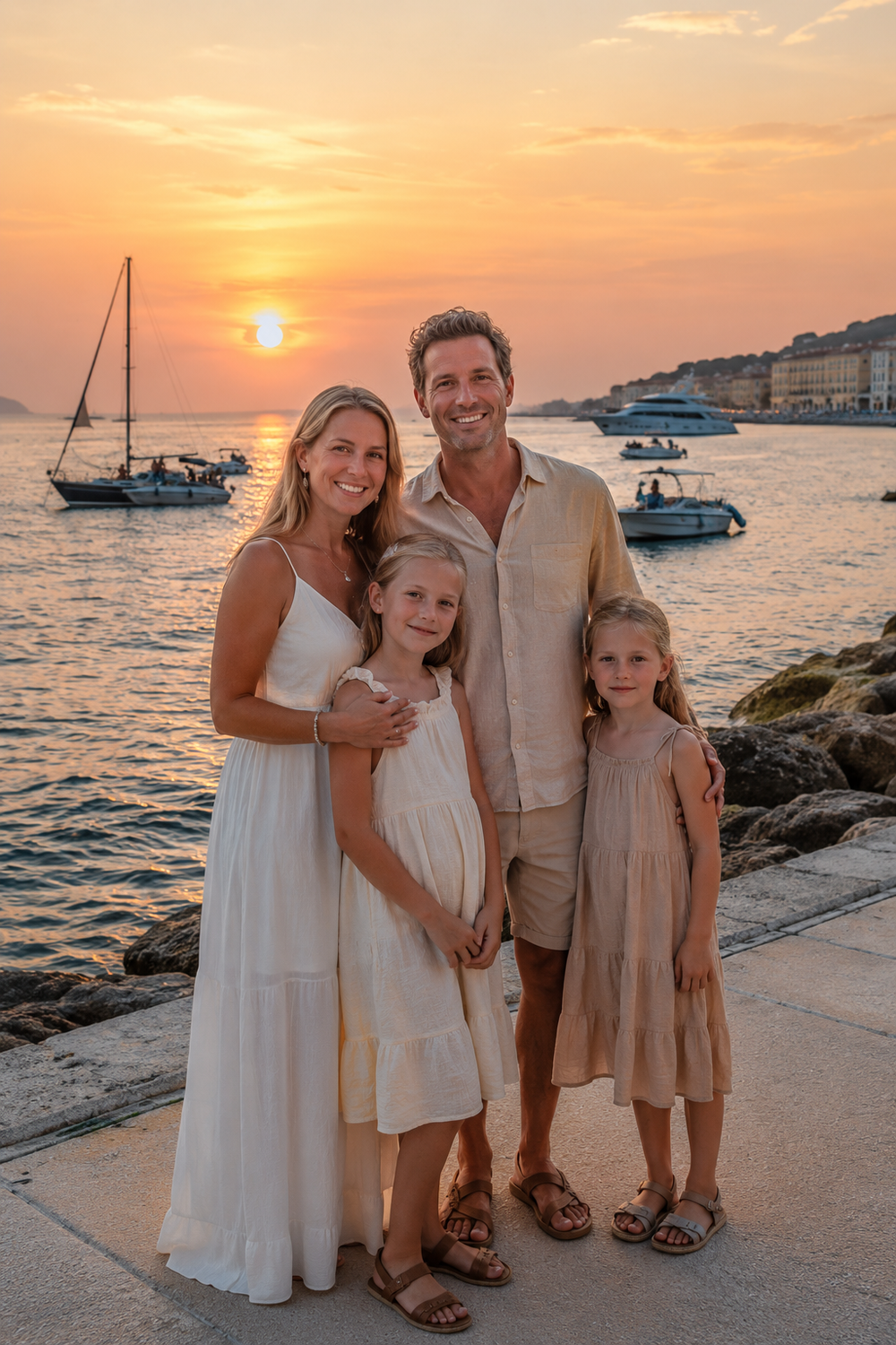 Fotoshooting San Antonio Ibiza - Urlaubsbild 09 an der Bucht und im Abendlicht