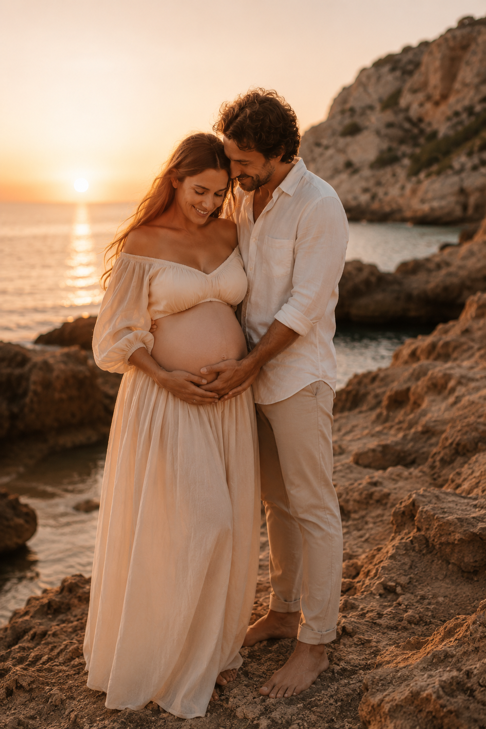 Babybauch Shooting Ibiza - Bild 05 mit Schwangerschaftsfotos am Meer