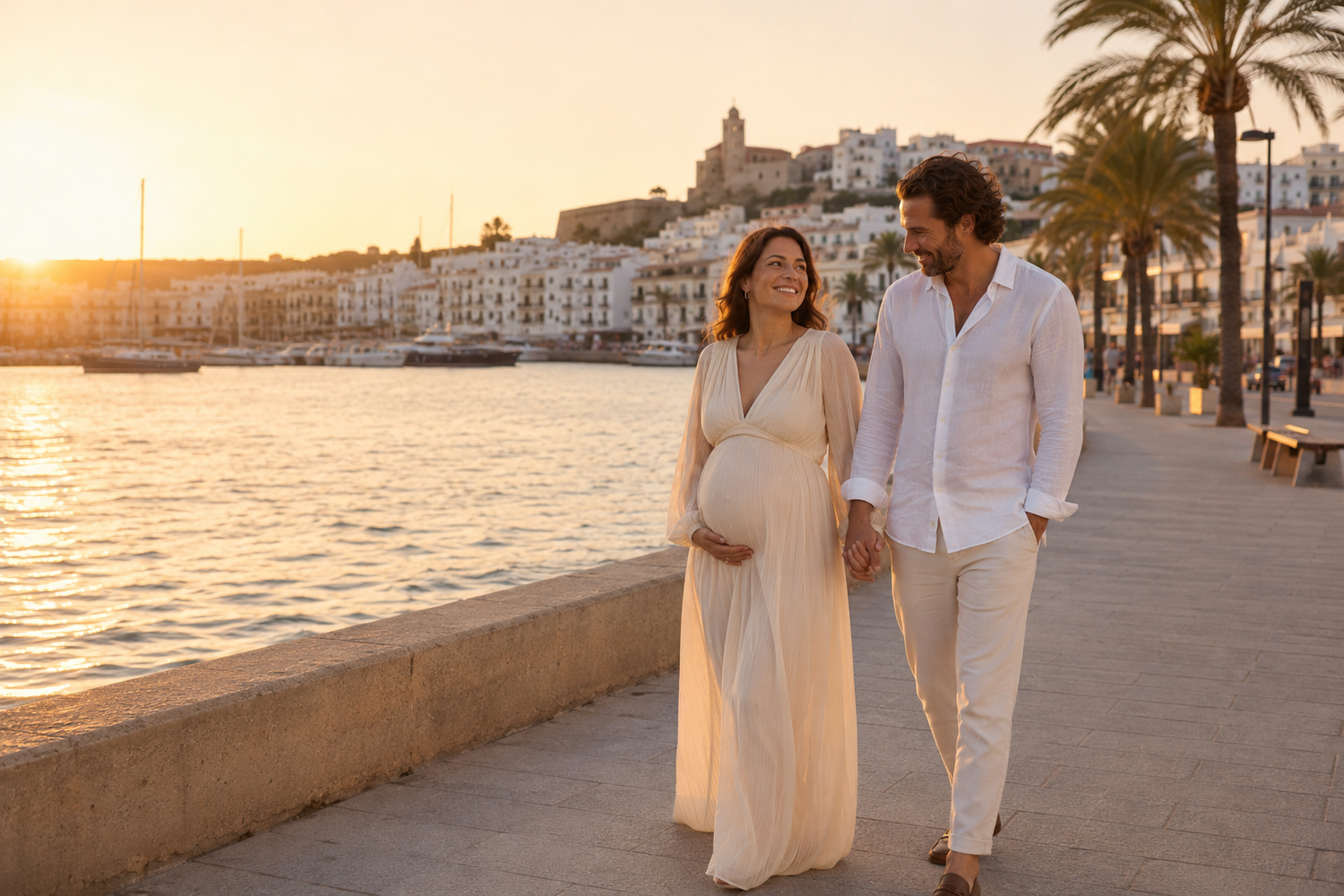 Babybauch Shooting Ibiza - Bild 07 mit Schwangerschaftsfotos am Meer