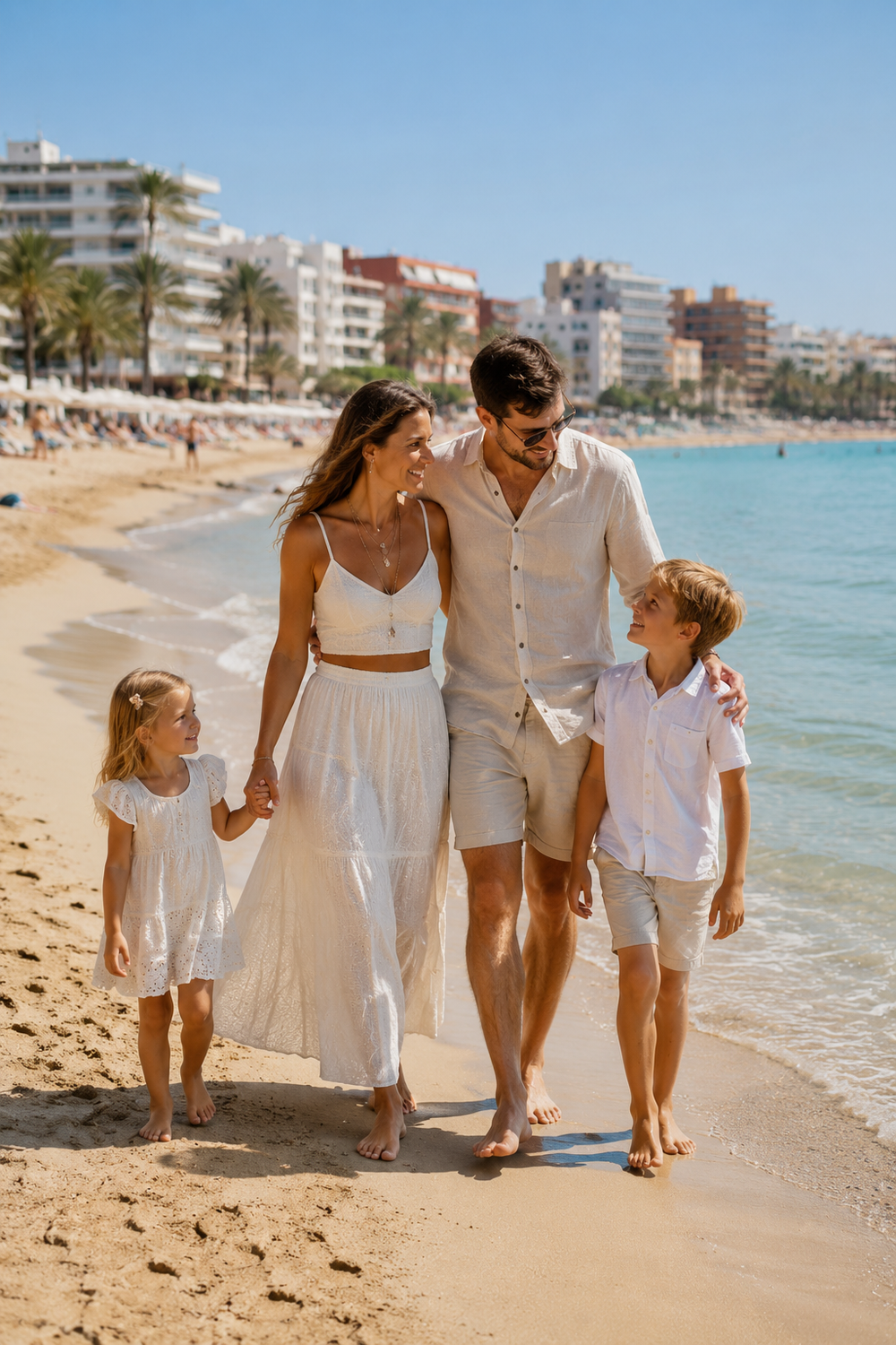Ibiza photographer - family photo shoot on the beach