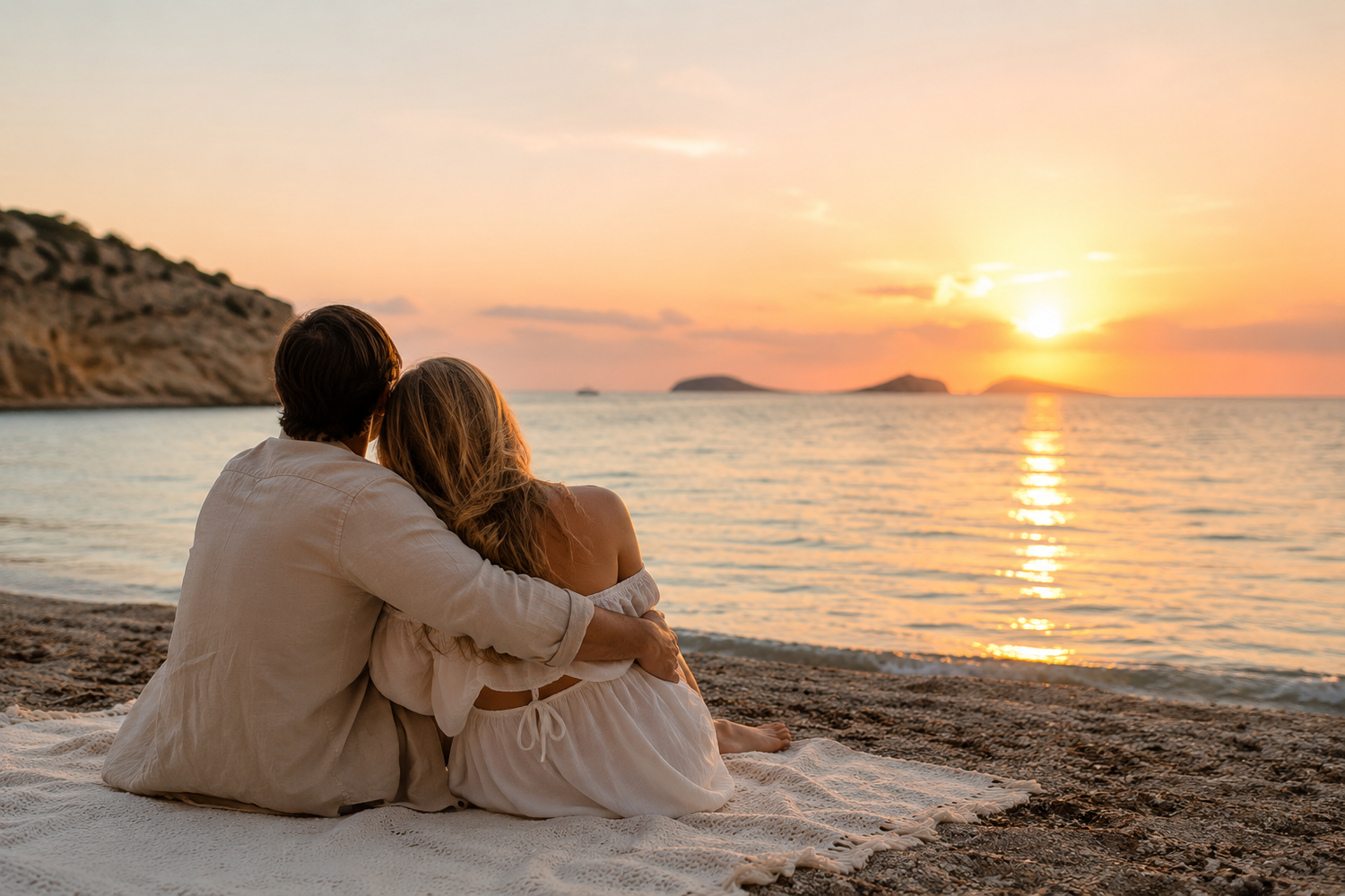 Sonnenuntergang Shooting Ibiza - Bild 09 in der goldenen Stunde am Meer